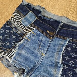 Denim Patchwork Women Shorts